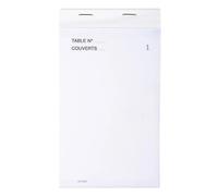 EXACOMPTA Bloc Maître d'Hôtel 50 feuillets autocopiants numérotés en tripli - Format 9,5x17 cm - Blanc