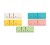 EXACOMPTA Bloc passe-partout 100 feuillets numérotés de 3 volets - Format 4,8x15 cm - Couleurs assorties