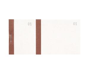 EXACOMPTA Bloc vendeur à bande couleur 100 feuillets double numérotage - Format 6 ,6x13,5 cm - Bistre