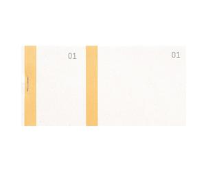 EXACOMPTA Bloc vendeur à bande couleur 100 feuillets double numérotage - Format 6,6x13,5 cm - Orange