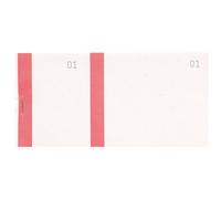 Blocs vendeurs 6,6x13,5cm double numerotage bande couleur 100 feuillets