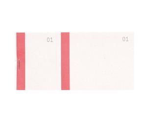 EXACOMPTA Bloc vendeur à bande couleur 100 feuillets double numérotage - Format 6 ,6x13,5 cm - Rouge