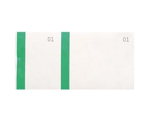 EXACOMPTA Bloc vendeur à bande couleur 100 feuillets double numérotage - Format 6 ,6x13,5 cm - Vert