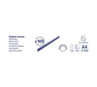 EXACOMPTA Boite 100 reliures spirales plastique 10mm - Noir