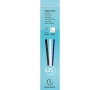 EXACOMPTA Boite 25 reliures spirales plastique 12mm - Blanc