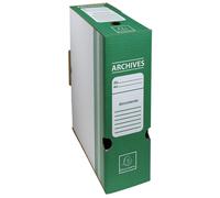 Lot de 50 - EXACOMPTA Boite archive Dos 100mm carton ondulé couleurs - 25x34cm - Vert