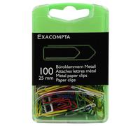 EXACOMPTA Boîte de 100 attaches lettres couleur 25mm - Couleurs assorties