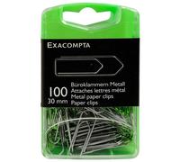 EXACOMPTA Boîte de 100 attaches lettres métal 30mm - Argent