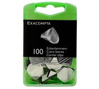 EXACOMPTA Boîte de 100 coins lettres - Argent