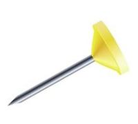 Exacompta - Boîte de 100 épingles à tête plate 5mm Jaune Jaune G