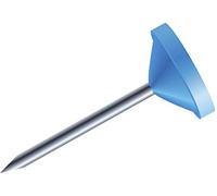 EXACOMPTA Boîte de 100 épingles à tête plate unie Hauteur 8mm 5mm de diamètre Bleu clair