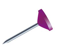 EXACOMPTA Boite de 100 épingles tête plate 5 mm Violet