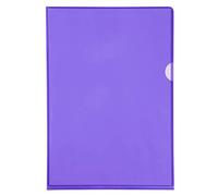 Exacompta Boîte de 100 pochettes coin en PVC 14/100 ème. Coloris parme.