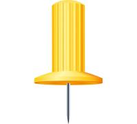 Exacompta Boîte De 25 Épingles Papic Hauteur 7mm 10mm De Diamètre Jaune