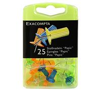 Epingles Exacompta Papic - Boîte de 25 - Diam.10mm - Coloris assortis translucides