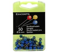 Boîte de 50 épingles sphériques - Hauteur de pointe 15mm - 6mm de diamètre - Bleu clair