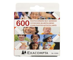 Exacompta Boîte de 600 Coins Photos Transparents Cristal sous Film par 10