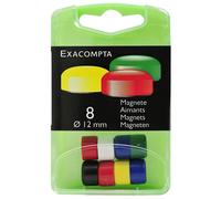 EXACOMPTA Boîte de 8 aimants F12 - 12mm de diamètre - Couleurs assorties