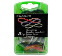 EXACOMPTA Boîte de bracelets caoutchouc 20g - Couleurs assorties