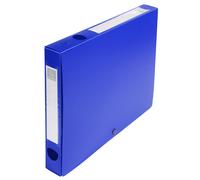 EXACOMPTA Boite de classement à pression Dos 40mm polypropylène 7/10e Opaque - A4 - Bleu