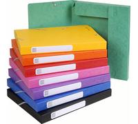 Exacompta Boîte de classement A4 Cartobox - Carte lustrée 5/10E - Dos 2,5 cm - Assorties - Lot de 25