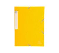 Exacompta Boîte de classement A4 Cartobox - Carte lustrée 5/10E - Dos 2,5 cm - Jaune - Lot de 25