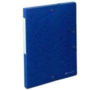 Exacompta Boîte de classement A4 Exabox Scotten - Carte lustrée gauffrée 7/10E - Dos 2,5 cm - Bleu