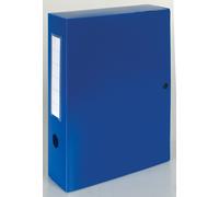 Exacompta Boîte de classement A4 Fermeture pression - Polypropylène 7/10E - Dos 8 cm - Bleu - Lot de 10