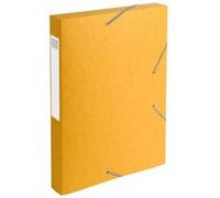 Exacompta Boîte de classement CARTOBOX A4 - Dos 4 cm, 25×33 cm, carte lustrée 600 g/m², jaune