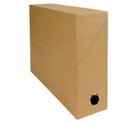 Exacompta Boîte de classement en toile cartonnée - Dos 9 cm - Brun - Lot de 5