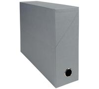 Exacompta Boîte de classement en toile cartonnée - Dos 9 cm - Gris - Lot de 5