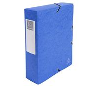 Exacompta Boîte de Classement Exabox A4 dos 8 cm Bleu