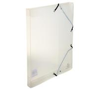 Exacompta Boîte de classement 5962E Crystal à élastiques – PP dos 2,5 cm 25×33 cm A4 cristal