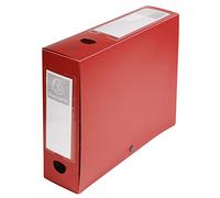 EXACOMPTA Boîte De classement fermeture à pression PP Dos de 80 mm Rouge