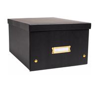 Exacompta Boîte de rangement à plat A4+ NeoDeco en carton - Noir