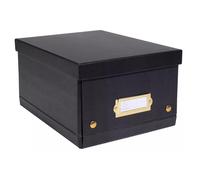 Exacompta Boîte de rangement à plat A5+ NeoDeco en carton - Noir