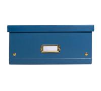 EXACOMPTA Boîte de rangement à plat carton 33x50x16cm Néo Déco - Bleu de France