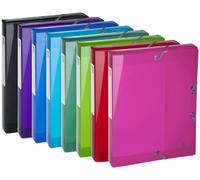 Exacompta Boîte de rangement A4 en polypropylène 400 feuille - 250 x 330 mm - Coloris assortis - Lot de 8
