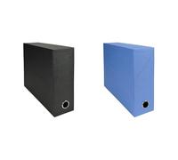 EXACOMPTA Boîte de transfert, carton rigide recouvert de papier toilé, dos 9 cm & Réf. 89522E - 1 Boîte transfert en papier toilé - Dos 90 mm - Avec un œillet en métal - Pour format A4