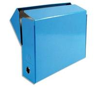 Exacompta Boîte De Transfert Iderama, Carte Lustrée Pelliculée, Dos 9,5 Cm, 34x26 Cm, Coloris Bleu Clair