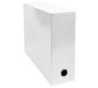 Exacompta Boîte transfert Iderama A4 Dos 90 mm Papier teinté Œillet métal Blanc