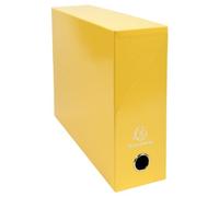 Exacompta Boîte transfert Iderama A4 – Dos 90 mm – Papier teinté dans la masse – Jaune
