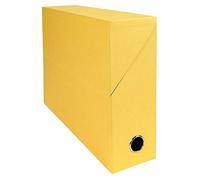 Exacompta Boîte Transfert Papier Toilé A4 Dos 90 mm Jaune