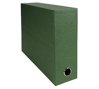 Exacompta Boîte transfert Réf. 89523E A4 papier toilé dos 90 mm œillet métal vert 25,5x34x9 cm