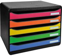 EXACOMPTA Box à tiroirs BIG BOX PLUS 5 tiroirs arlequin