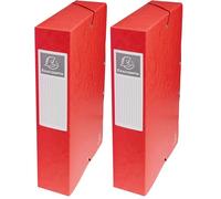EXACOMPTA Bte Classement CL D60 EXABOX NF Rouge (Lot de 2)