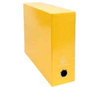 Exacompta - Réf. 89928E - 1 Boîte transfert Iderama en papier teinté dans la masse - Dos 90 mm - Œillet en métal - Pour format A4 - Dimensions 25,5 x 34 x 9 cm - Couleur jaune - Livrée montée