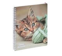 Exacompta - Cahier de textes à spirale Animaux 17x22cm Chaton