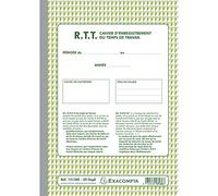 EXACOMPTA Cahier RTT enregistrement du temps de travail 297 x 210 mm 50 P Dupli