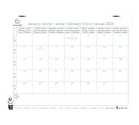 EXACOMPTA Calendrier Bloc mensuel EasyCal avec feuillets détachables 18 x 24 cm sans support 2026